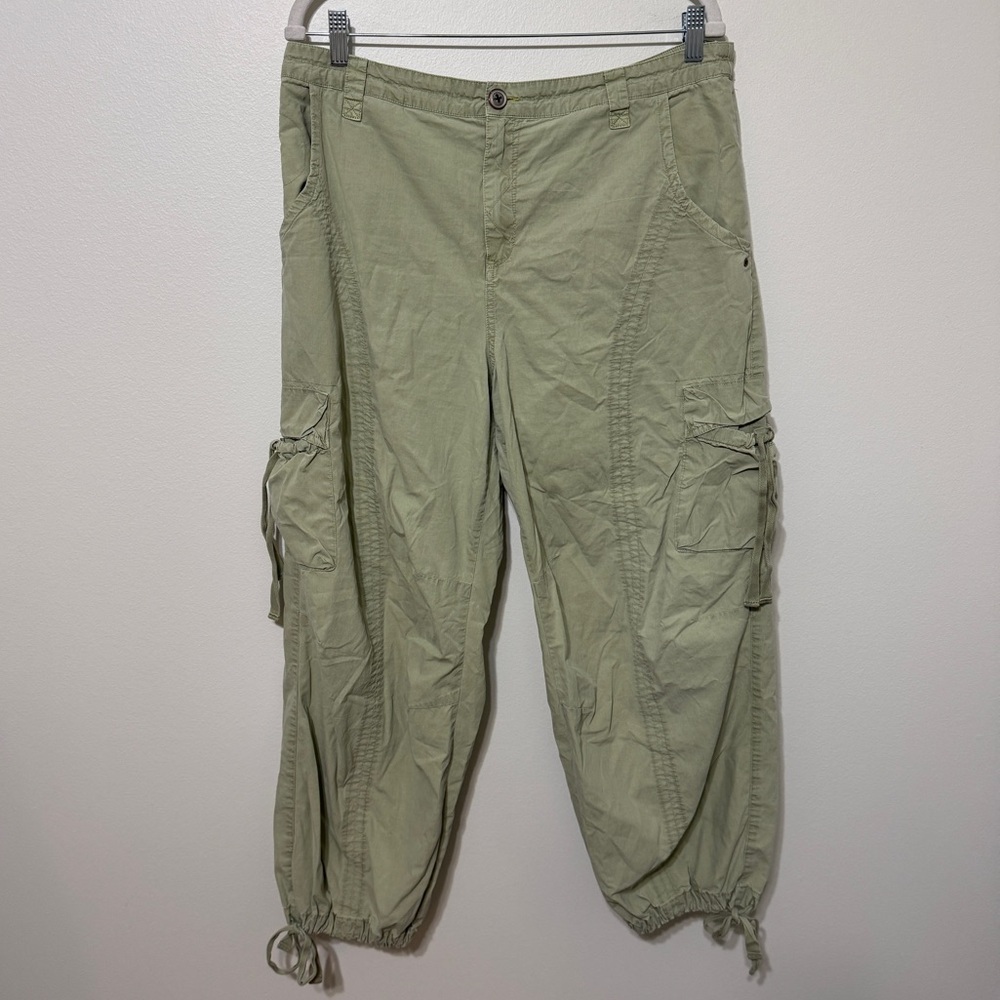 Anthropologie Tactical Utility Cargo Pants Green Size 32 Women’s Jogger - Picture 2 of 9